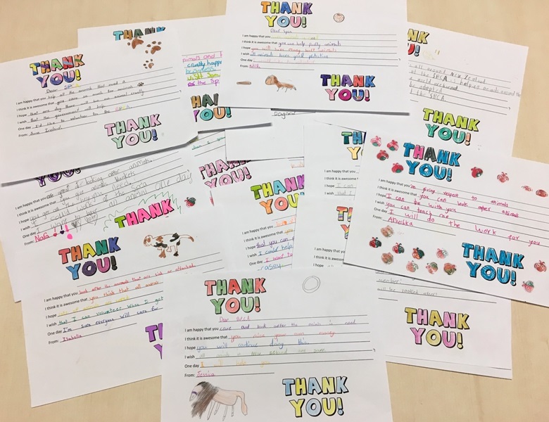 Thank you letters from St Dominic's Primary School