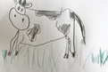 Arlen used the How to Draw a Cow Instructions on the Kids' Portal to draw this awesome cow! 