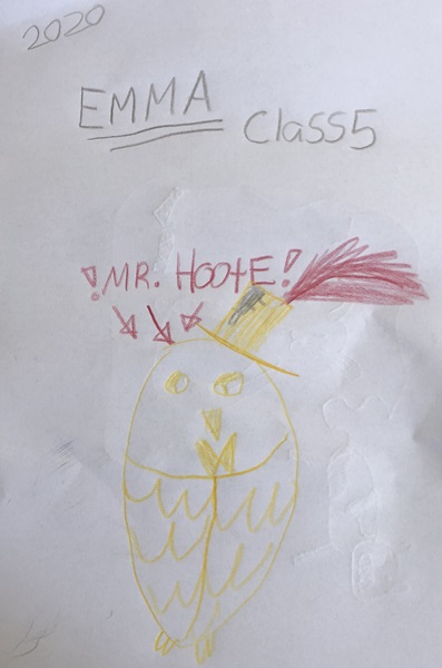 Emma's fancy owl, Mr Hoote! 