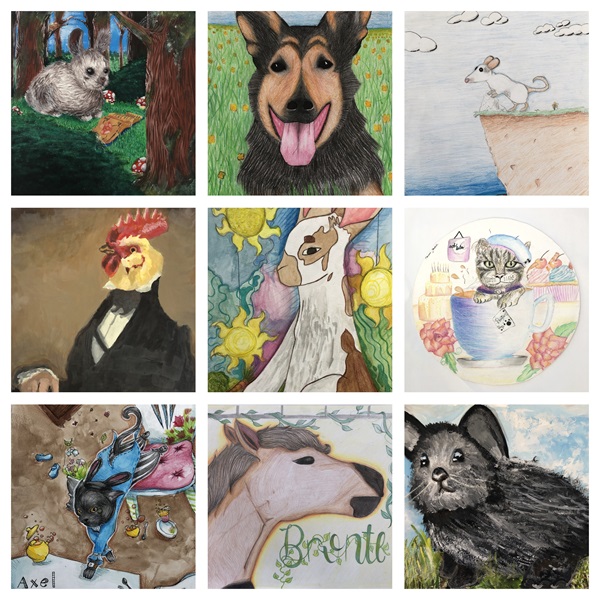 Students from Blockhouse Bay Intermediate created these amazing pieces of art to help SPCA's long-stay animals find their forever homes! 