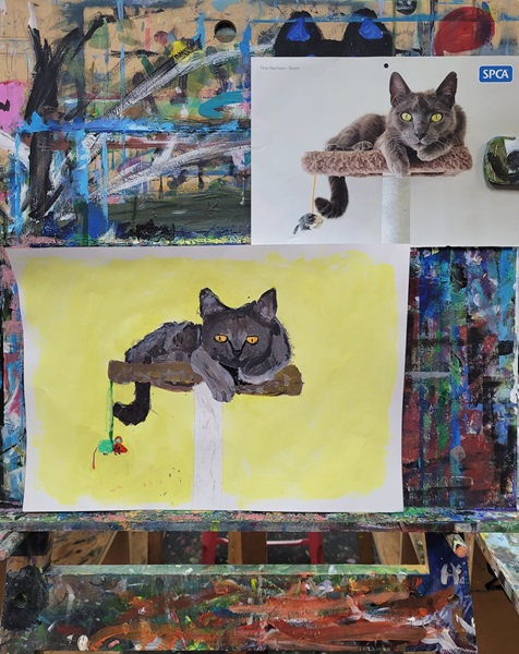 A talented student from Art Metro in Christchurch used SPCA's Calendar as inspiration for her latest piece of art!