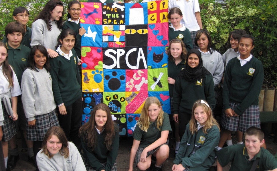 Animal welfare quilt - by Lynfield College students