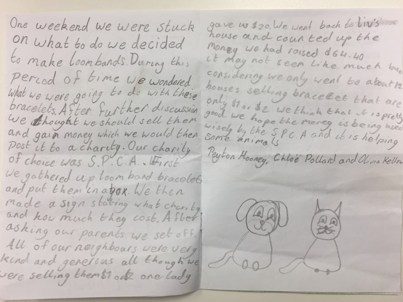 Awesome donation story from Peyton, Chloe, and Olivia from Auckland