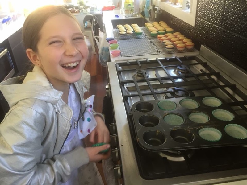 Mikayla supporting SPCA by making cupcakes for Cupcake Day! 